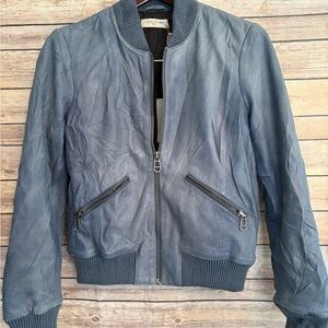 Liebeskind Slate Blue Bomber Jacket